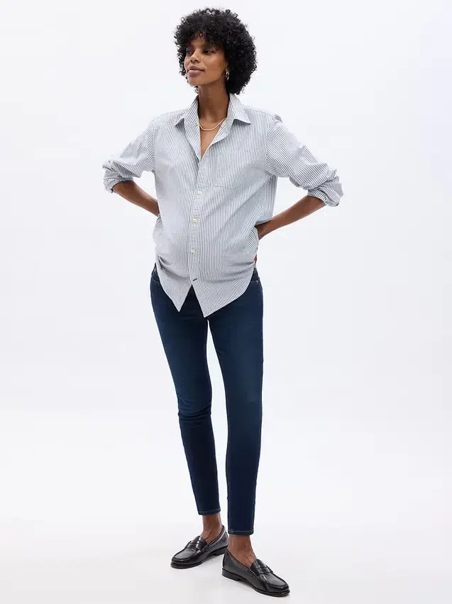 Vaqueros True Skinny de panel completo premamá