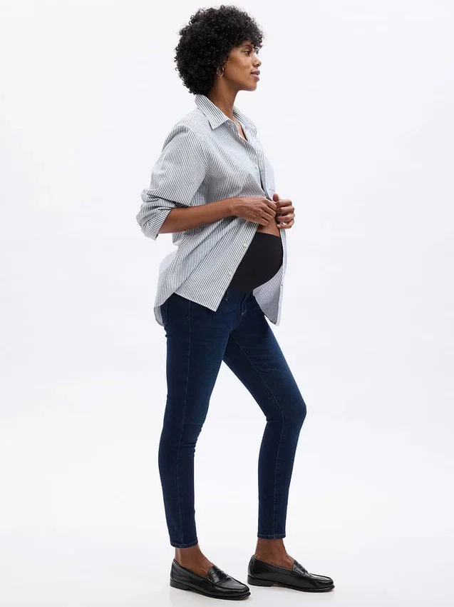 Vaqueros True Skinny de panel completo premamá