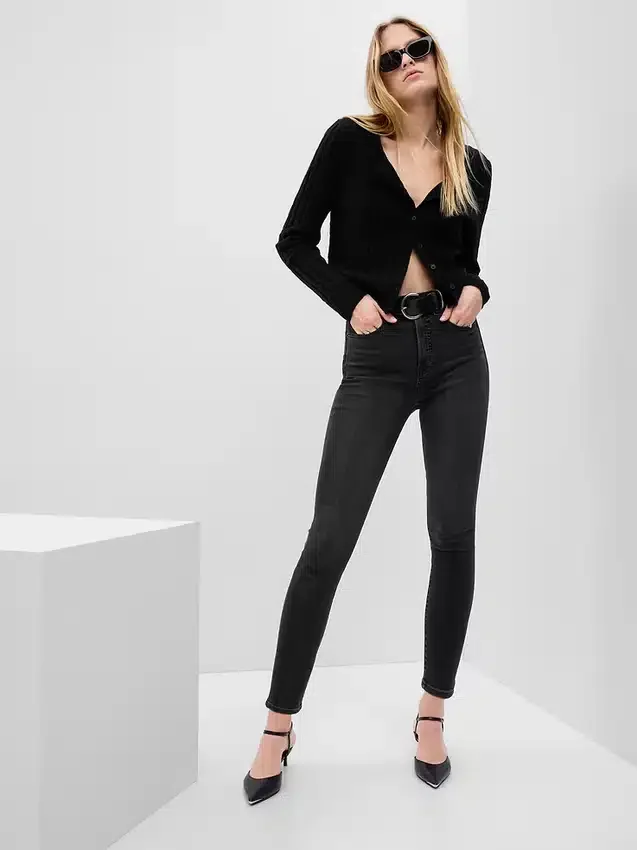 Vaqueros True Skinny de talle alto
