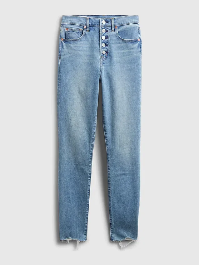 Vaqueros true skinny de talle alto con bolsillos secretos que alisan la silueta