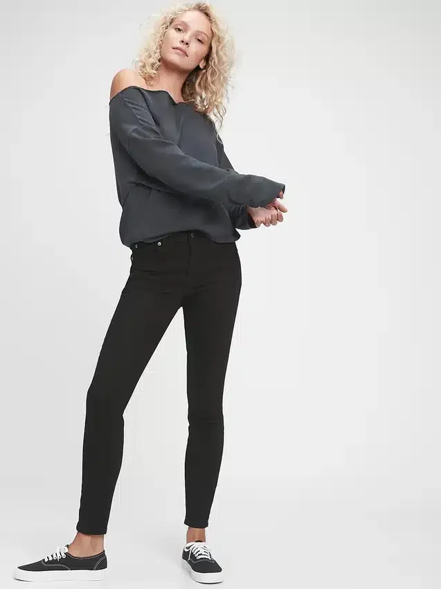Vaqueros True Skinny de talle medio para curvas