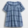 Vestido a cuadros con cuello para bebé