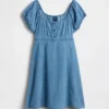 Vestido babydoll de mezclilla para niños