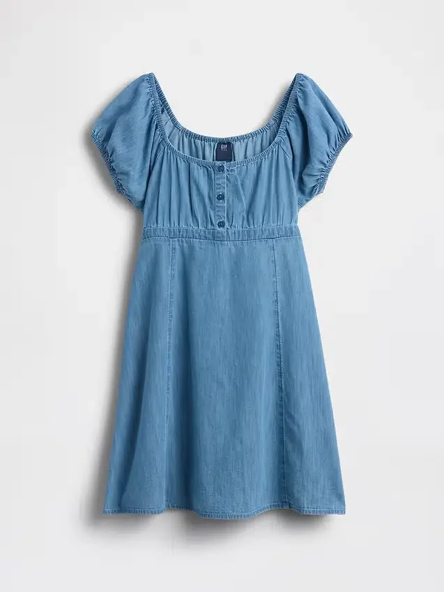 Vestido babydoll de mezclilla para niños