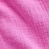 Vestido camisero de gasa de algodón con cintura baja