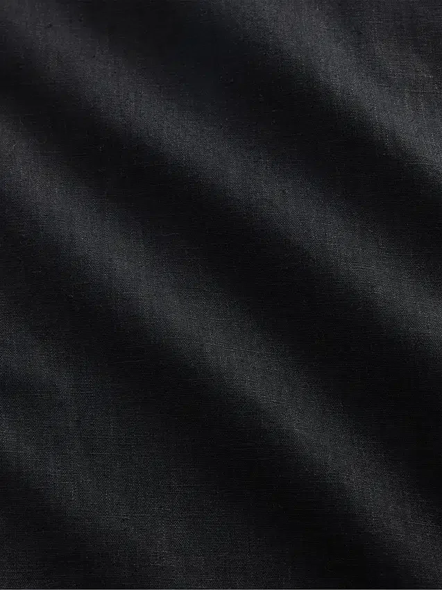 Vestido camisero midi de mezcla de lino