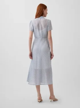 Vestido camisero midi transparente
