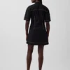 Vestido camisero mini de popelín