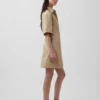 Vestido camisero mini de popelín