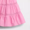 Vestido con volantes y ribete de encaje para bebés y niños pequeños