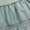 Vestido con volantes y ribete de encaje para bebés y niños pequeños