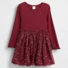 Vestido de burbujas de materiales mixtos para bebés y niños pequeños