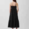 Vestido de gasa de algodón con corte imperio y volantes