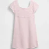 Vestido de jerséu de ganchillo para niños