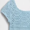 Vestido de jerséu de ganchillo para niños