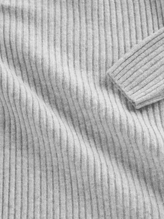 Vestido de jerséu longo de cuello alto CashSoft