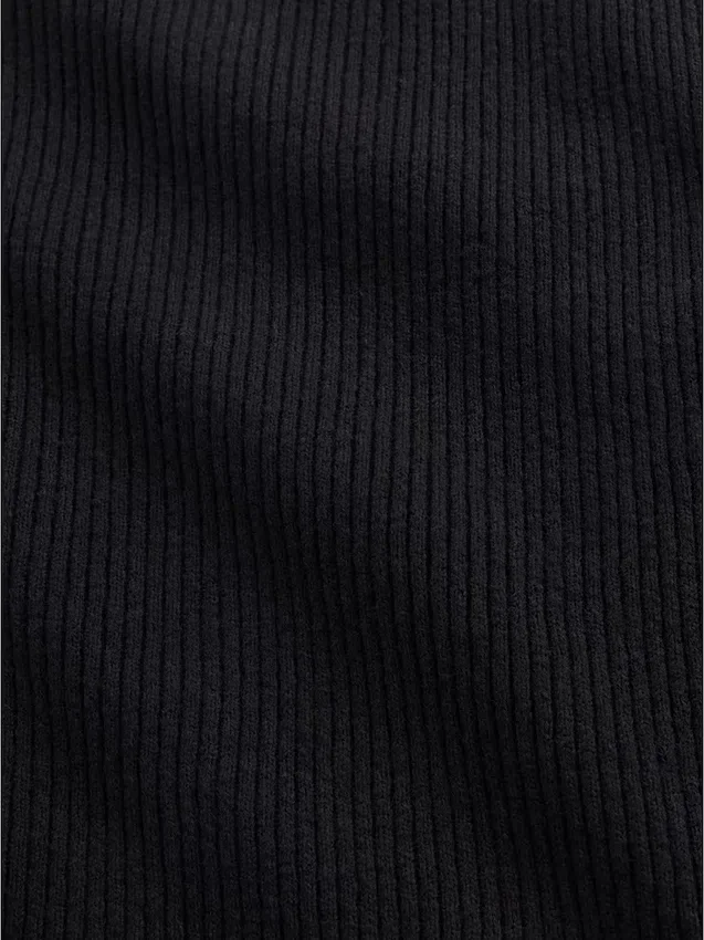 Vestido de jerséu midi de punto acanalado CashSoft