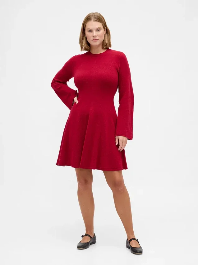 Vestido de jerséu mini elástico CashSoft