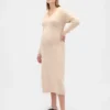 Vestido de jerséu premamá CashSoft con cuello en V