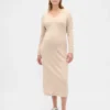 Vestido de jerséu premamá CashSoft con cuello en V