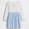 Vestido de mezcla de telas para bebés y niños pequeños