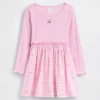 Vestido de mezcla de telas para bebés y niños pequeños