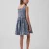 Vestido de mezclilla a cuadros para niños
