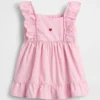 Vestido de mezclilla para bebé con corazón