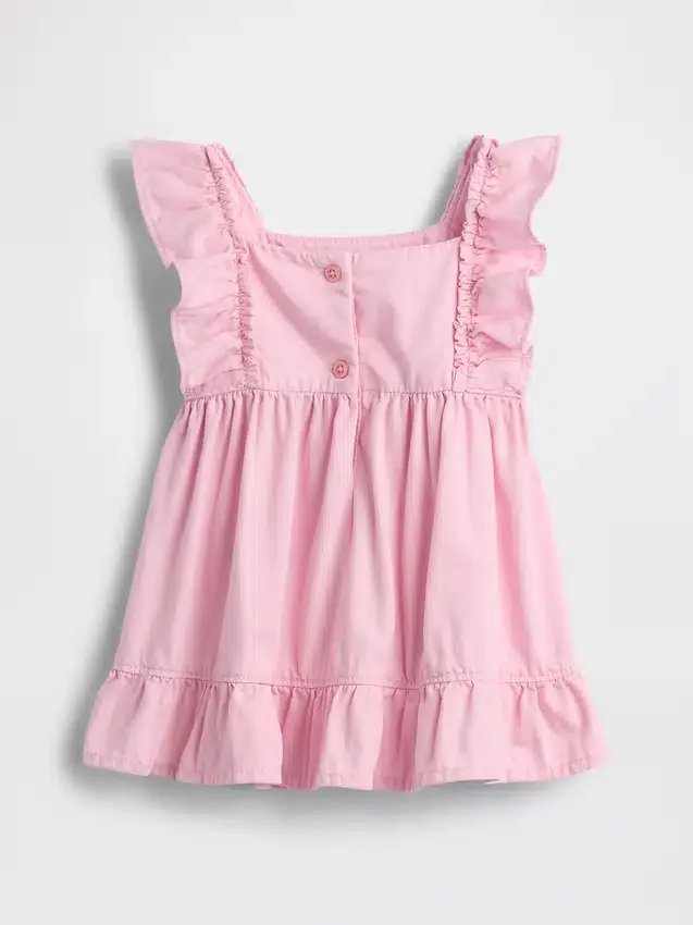 Vestido de mezclilla para bebé con corazón
