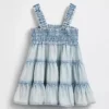 Vestido de mezclilla para bebé con volantes