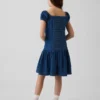 Vestido de mezclilla para niños con cintura baja