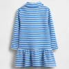Vestido de sudadera con media cremallera para bebés y niños pequeños