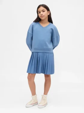 Vestido de sudadera plisado Vintagesoft para niños