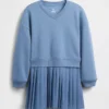 Vestido de sudadera plisado Vintagesoft para niños