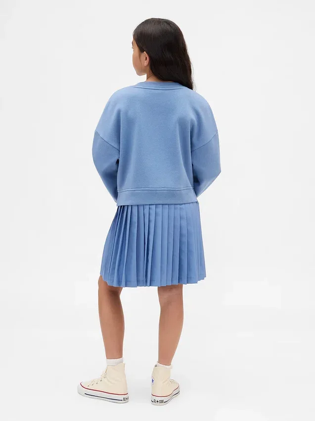 Vestido de sudadera plisado Vintagesoft para niños