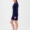 Vestido de suéter mini de punto trenzado CashSoft