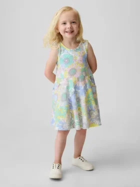 Vestido de tirantes con vuelo para bebés y niños, combinable
