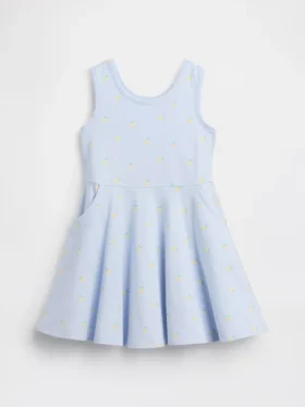 Vestido de tirantes con vuelo para bebés y niños, combinable