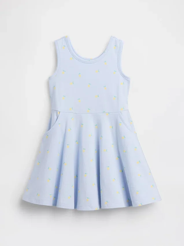 Vestido de tirantes con vuelo para bebés y niños, combinable