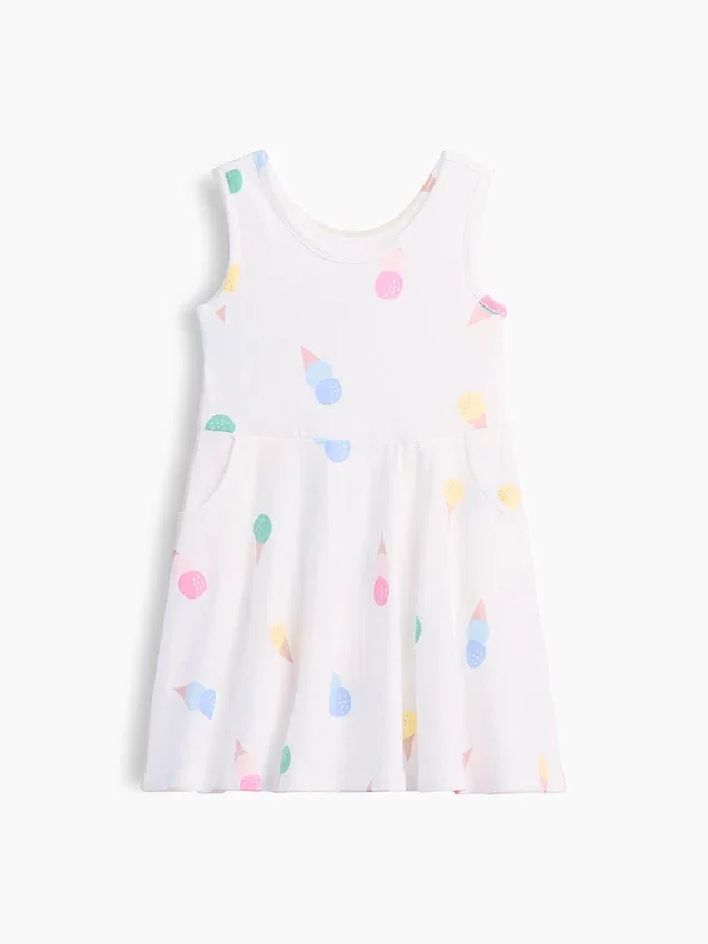 Vestido de tirantes con vuelo para bebés y niños, combinable