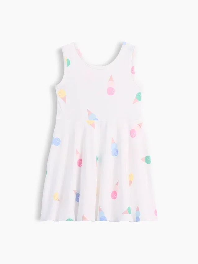 Vestido de tirantes con vuelo para bebés y niños, combinable