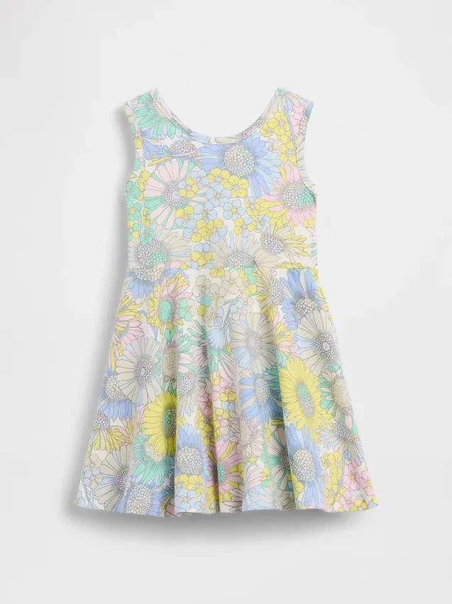 Vestido de tirantes con vuelo para bebés y niños, combinable