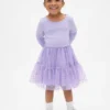 Vestido de tul con mezcla de materiales para bebés y niños pequeños