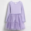 Vestido de tul con mezcla de materiales para bebés y niños pequeños