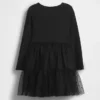 Vestido de tul con mezcla de materiales para bebés y niños pequeños