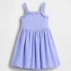 Vestido delantal de materiales mixtos para bebés y niños