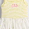Vestido delantal de materiales mixtos para bebés y niños
