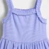 Vestido delantal de materiales mixtos para bebés y niños