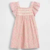 Vestido floral con mangas con volantes para bebés y niños