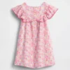 Vestido floral con volantes para bebés y niños pequeños